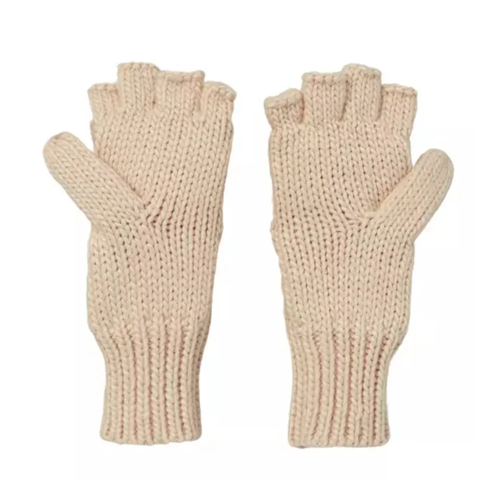 CALIA Cable Pop Top Natural Mitten